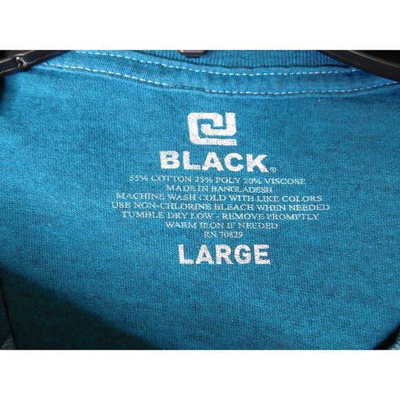 CJ Black Men's Cross T Shirt Sz. L Teal Black Velvet Y2K Grunge - Picture 4 of 6
